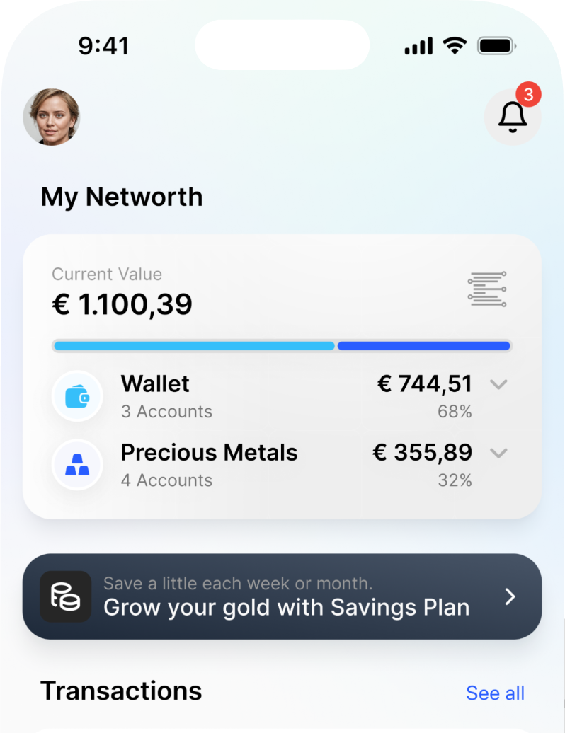 Organisierte Portfolio Ansicht